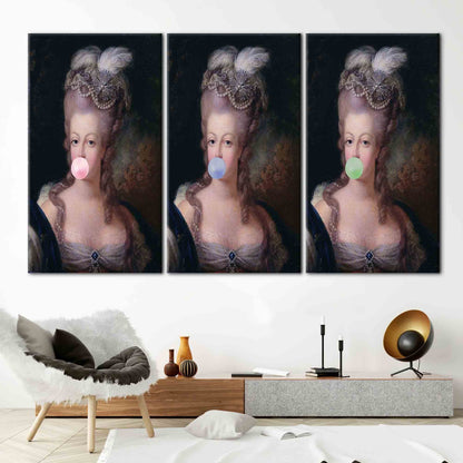 Marie Antoinette Bubble Gum French Canvas Print