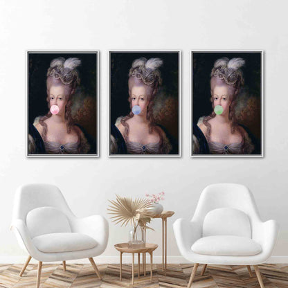 Marie Antoinette Bubble Gum French Canvas Print