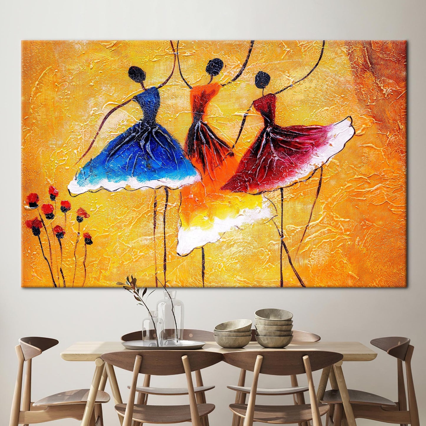 Colorful Ballerina Abstract Dancer Gallery Canvas Print