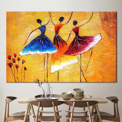 Colorful Ballerina Abstract Dancer Gallery Canvas Print