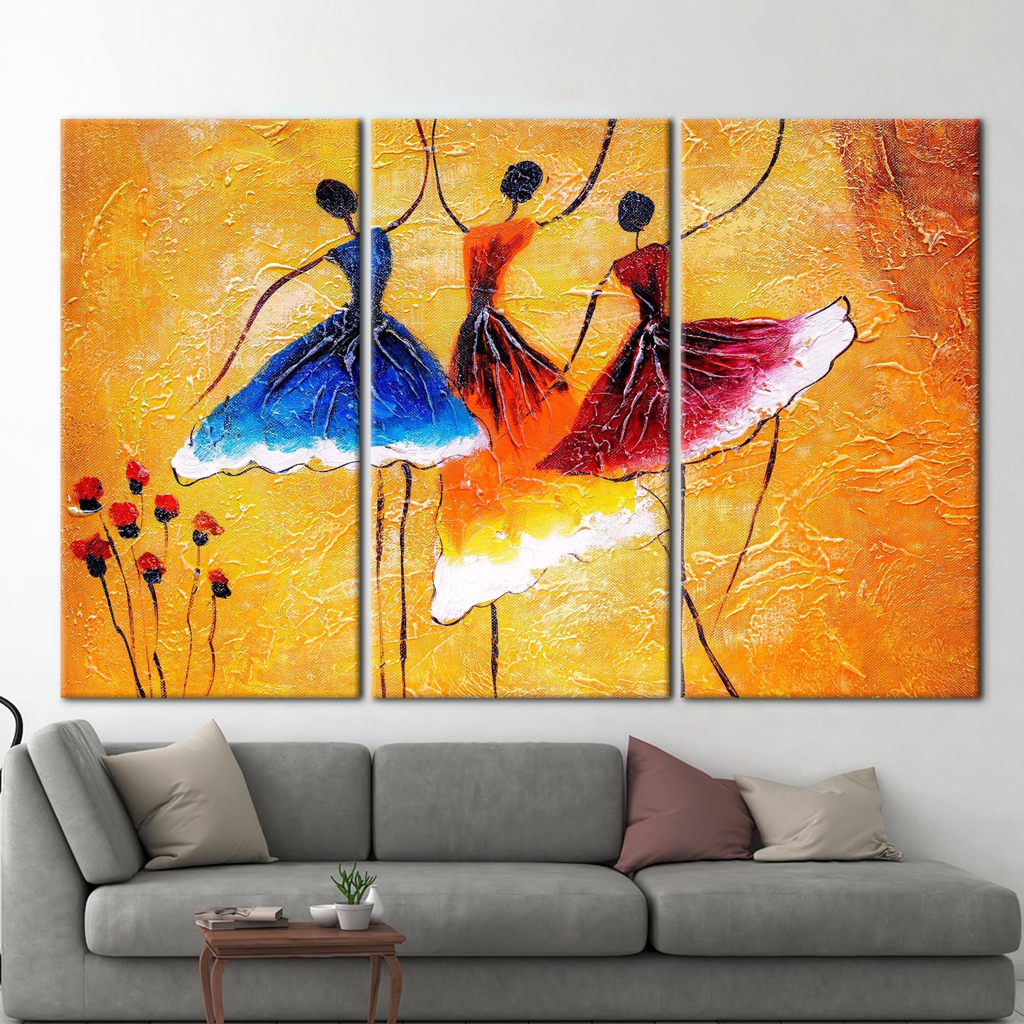 Colorful Ballerina Abstract Dancer Gallery Canvas Print