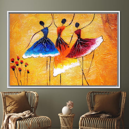 Colorful Ballerina Abstract Dancer Gallery Canvas Print