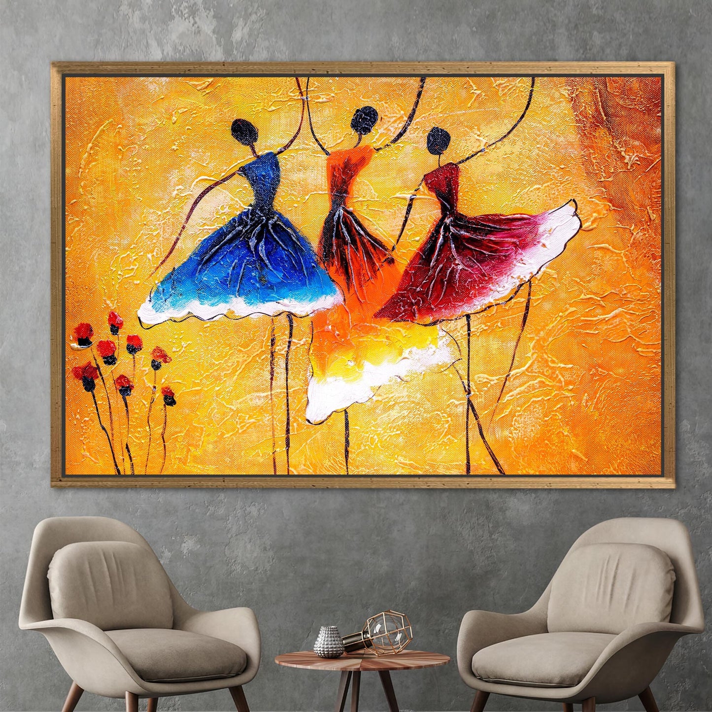 Colorful Ballerina Abstract Dancer Gallery Canvas Print