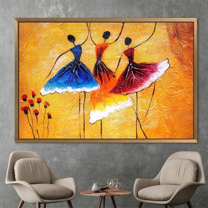 Colorful Ballerina Abstract Dancer Gallery Canvas Print