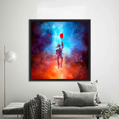 Astronaut Floating Space Cosmos Abstract Canvas Print