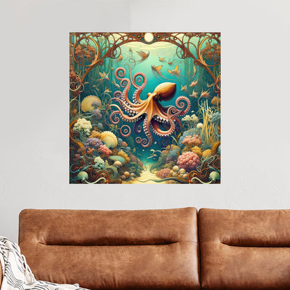 Underwater Octopus Canvas Print