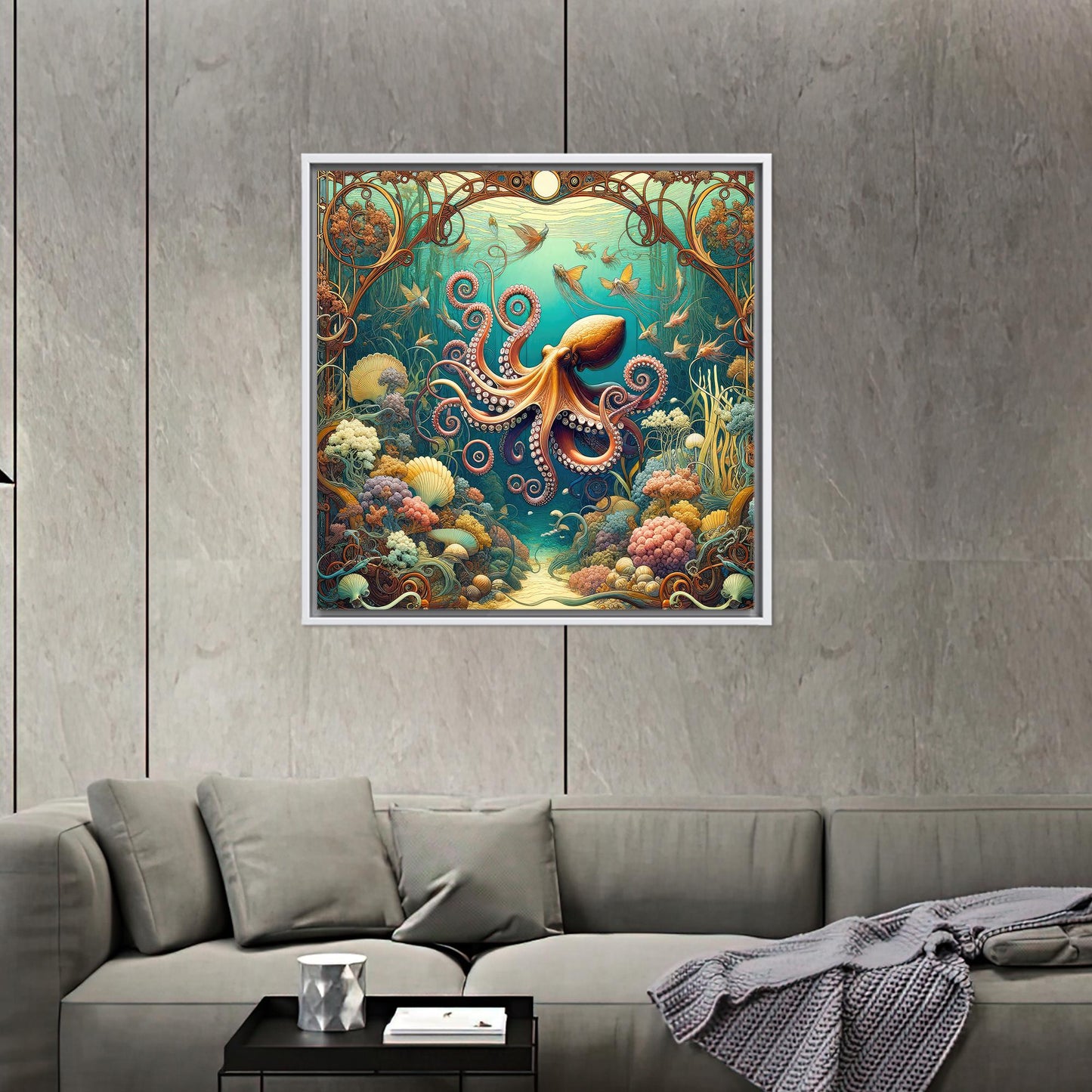 Underwater Octopus Canvas Print