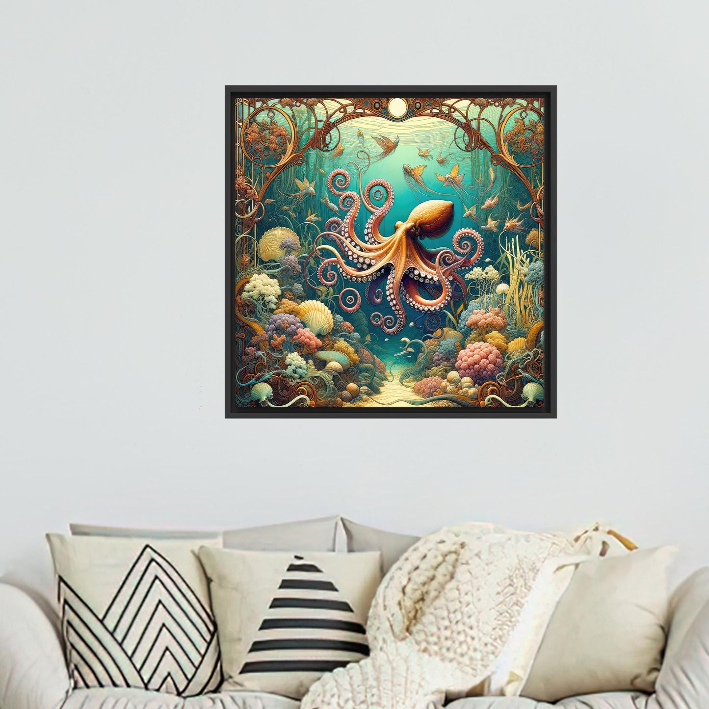 Underwater Octopus Canvas Print
