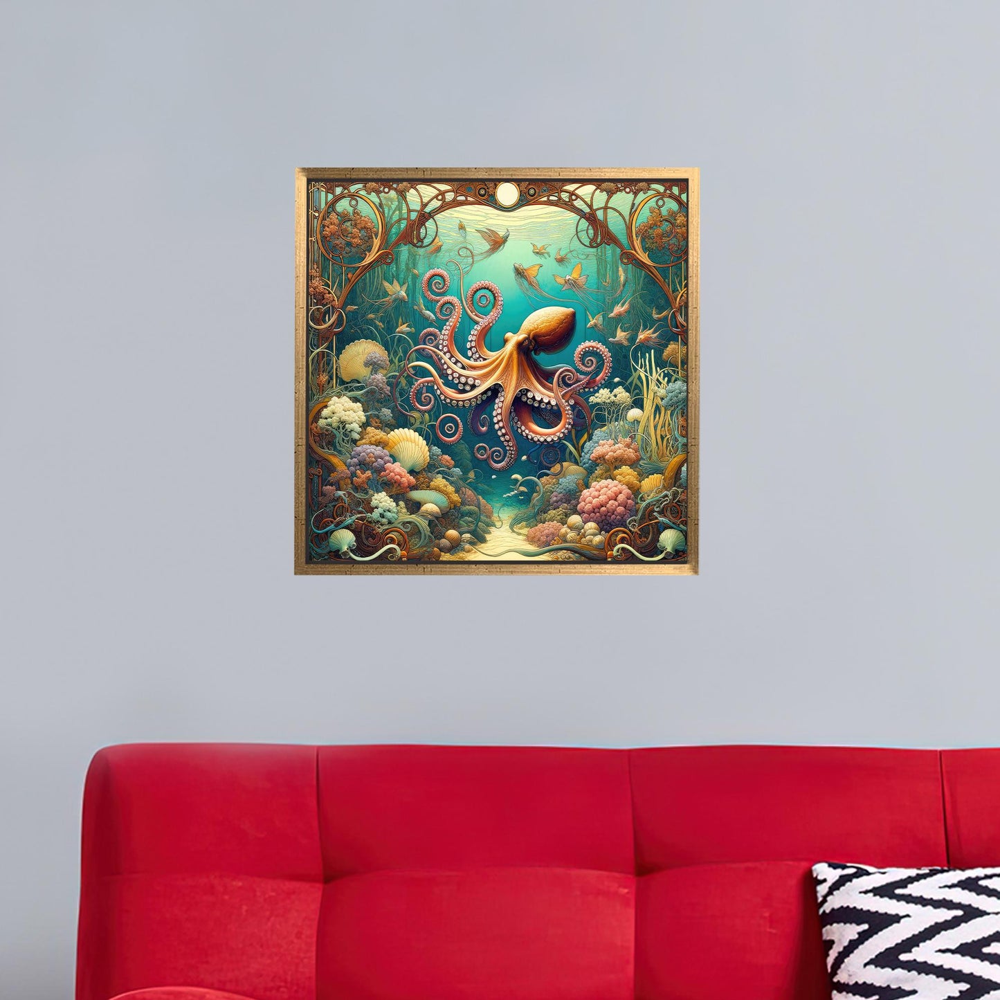 Underwater Octopus Canvas Print