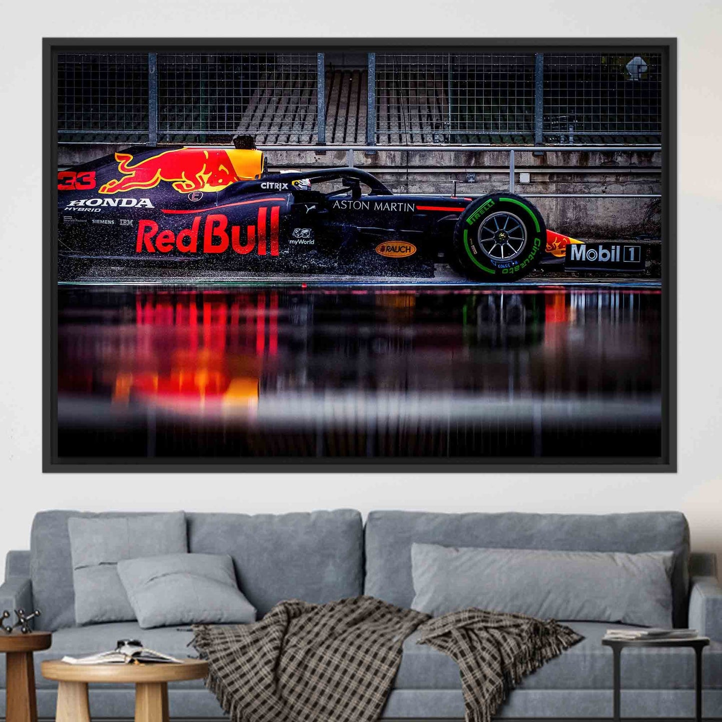 Formula 1 3D Canvas Print - Personalized Gift for F1 Fans, Garage Decor