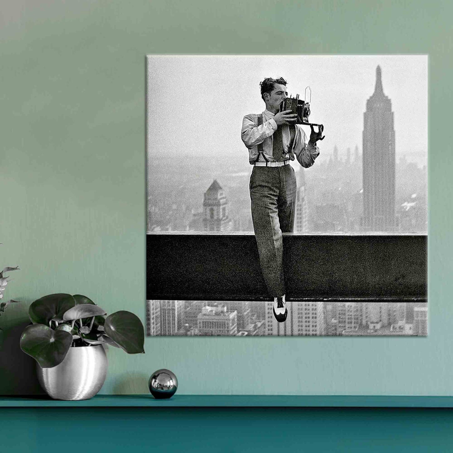 Charles C Ebbets Lunchtime Atop Canvas Print