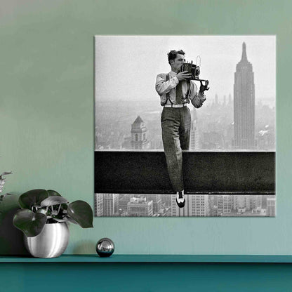 Charles C Ebbets Lunchtime Atop Canvas Print