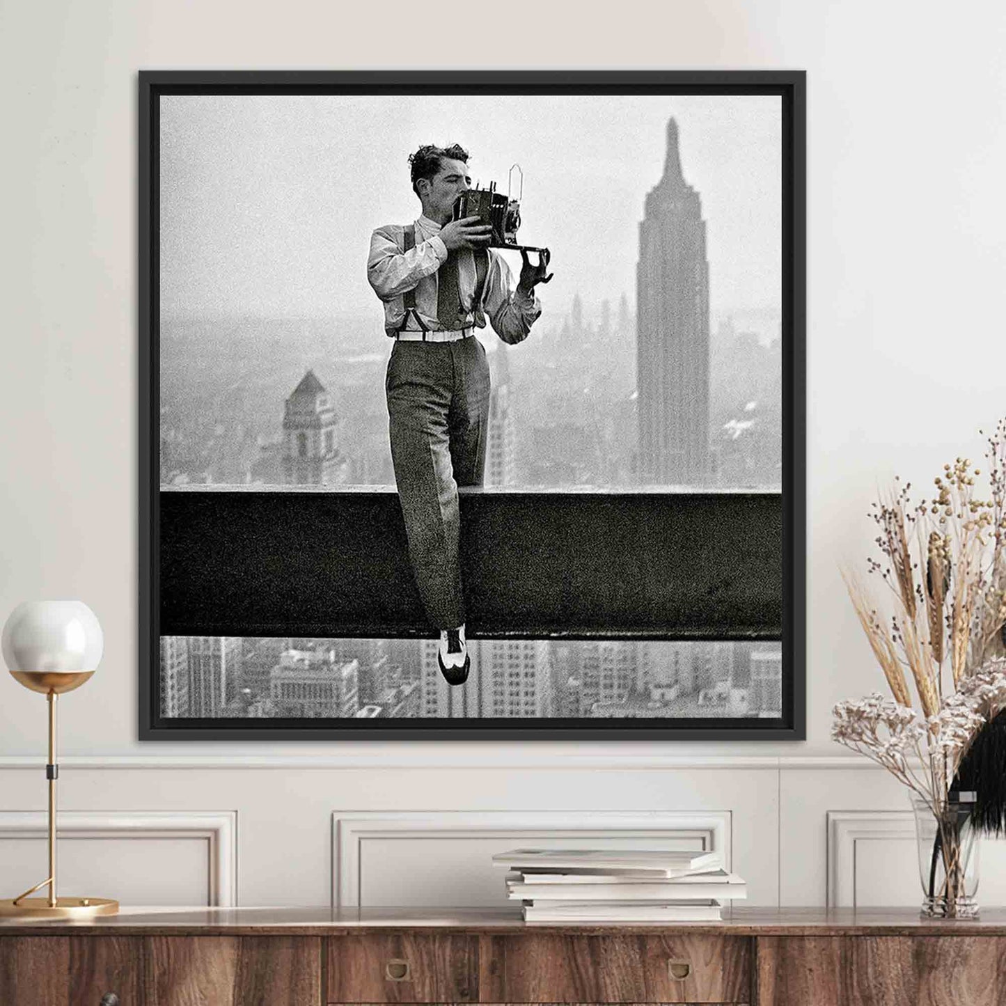 Charles C Ebbets Lunchtime Atop Canvas Print