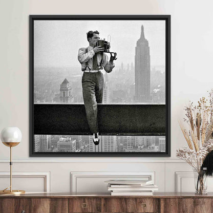 Charles C Ebbets Lunchtime Atop Canvas Print