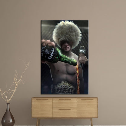 Khabib Nurmagomedov Fighter Motivation Workout Canvas Print