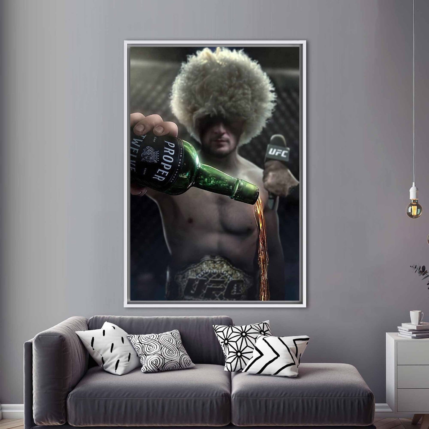 Khabib Nurmagomedov Fighter Motivation Workout Canvas Print