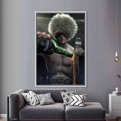 Khabib Nurmagomedov Fighter Motivation Workout Canvas Print