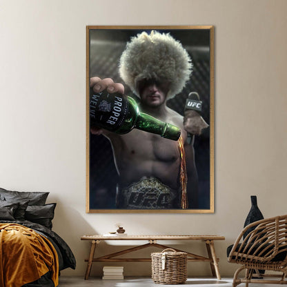 Khabib Nurmagomedov Fighter Motivation Workout Canvas Print