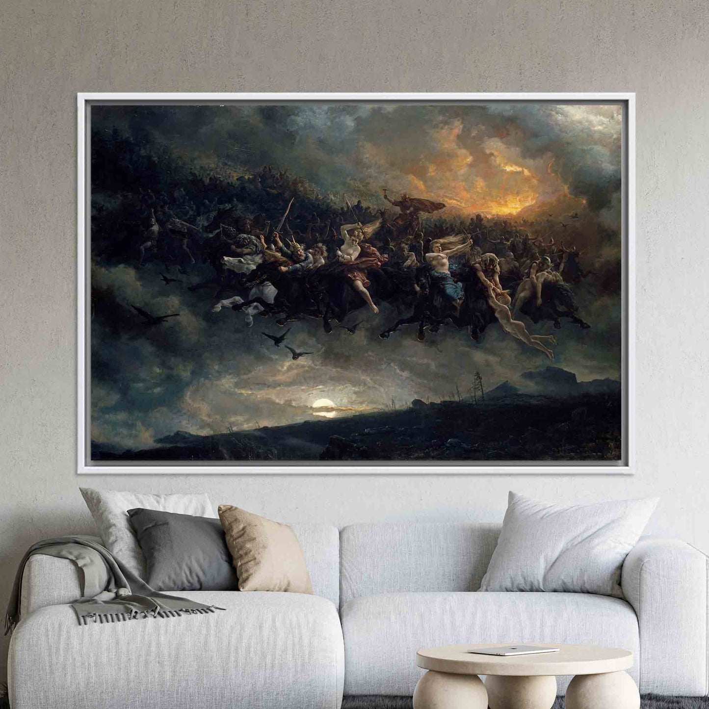 Norse Mythology 3D Wild Hunt Canvas Print