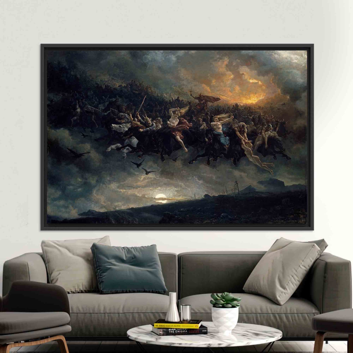 Norse Mythology 3D Wild Hunt Canvas Print