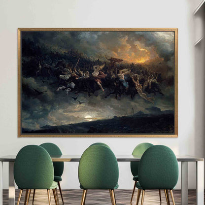Norse Mythology 3D Wild Hunt Canvas Print