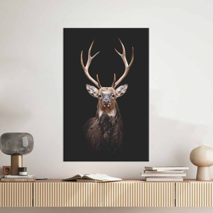Deer Photography Natural Palette Canvas Print