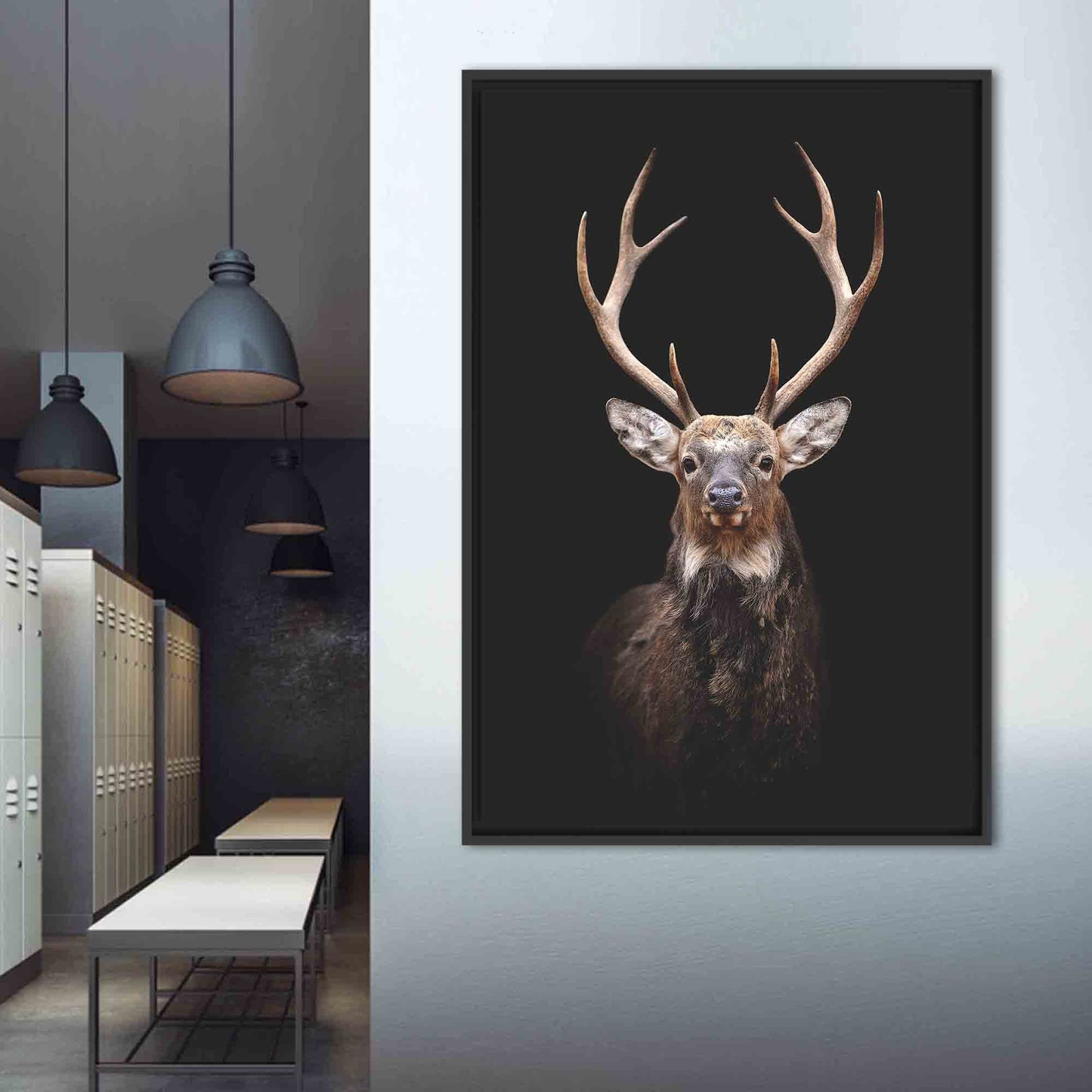 Deer Photography Natural Palette Canvas Print