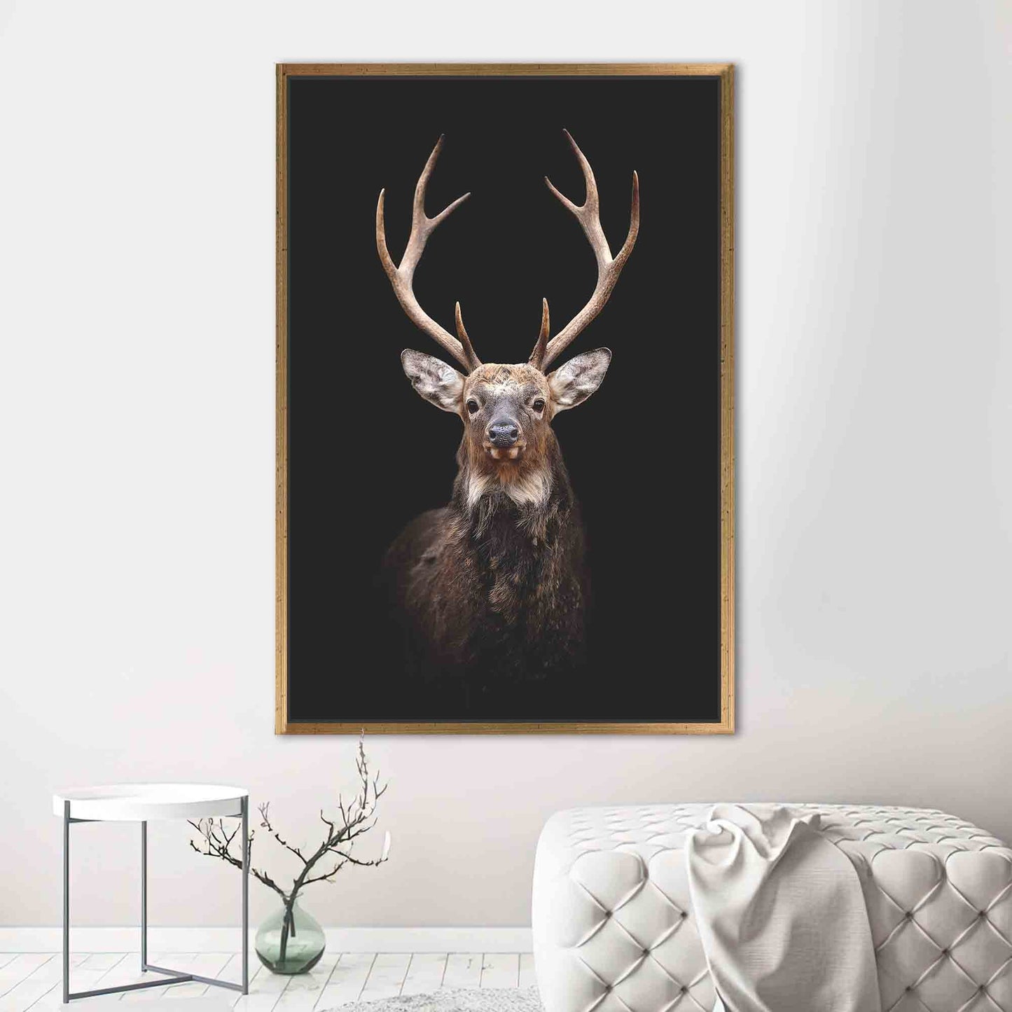 Deer Photography Natural Palette Canvas Print