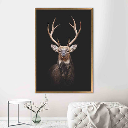 Deer Photography Natural Palette Canvas Print