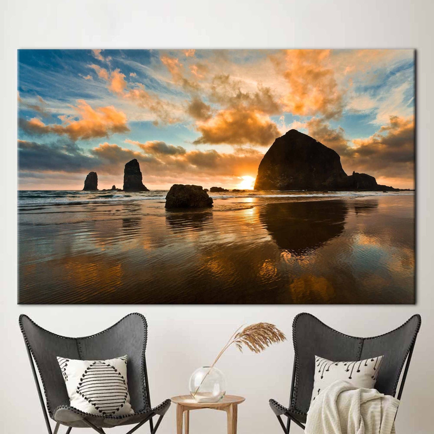 Haystack Rock Cannon Beach Oregon Canvas Print