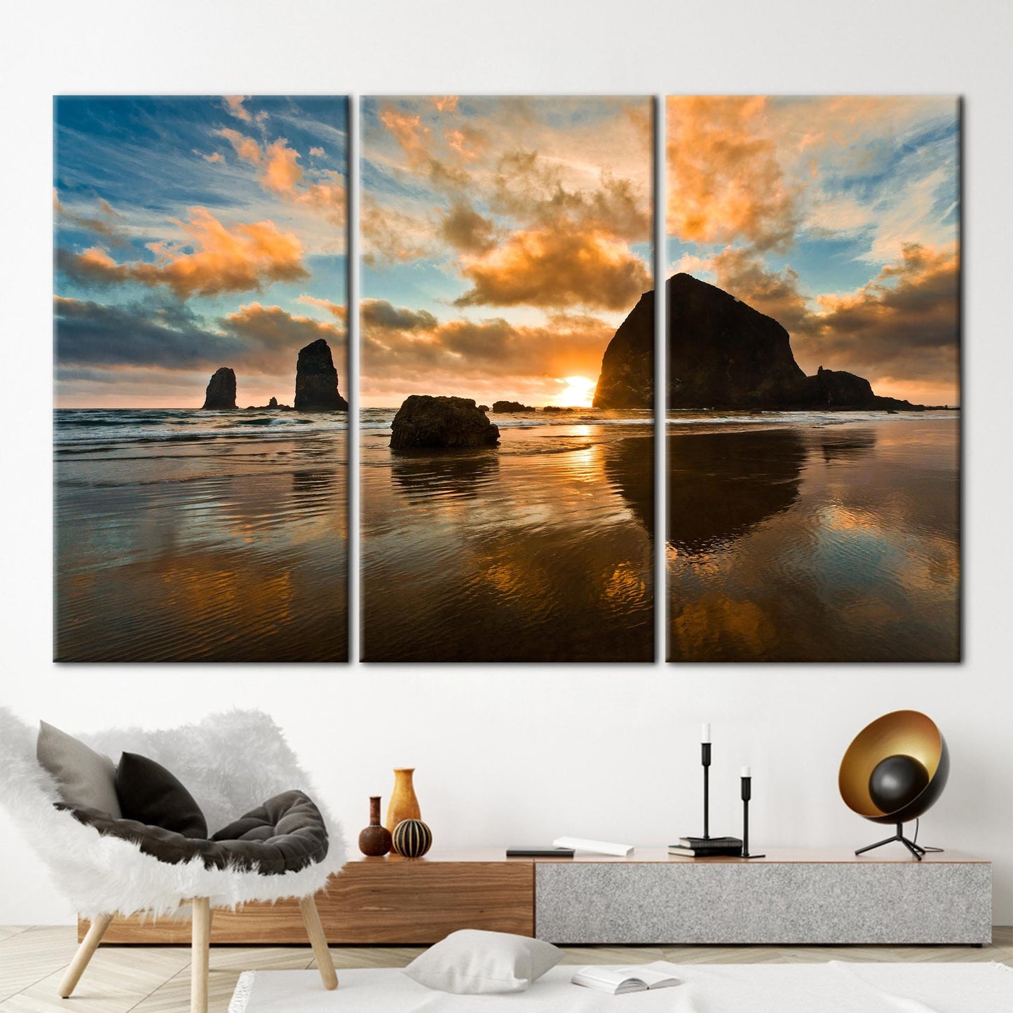 Haystack Rock Cannon Beach Oregon Canvas Print