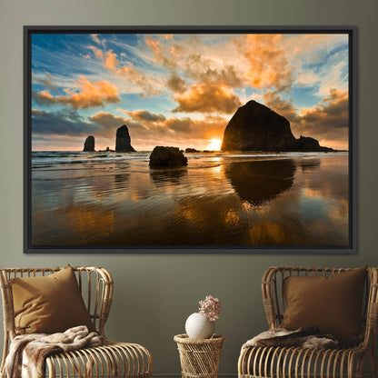 Haystack Rock Cannon Beach Oregon Canvas Print