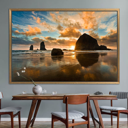 Haystack Rock Cannon Beach Oregon Canvas Print