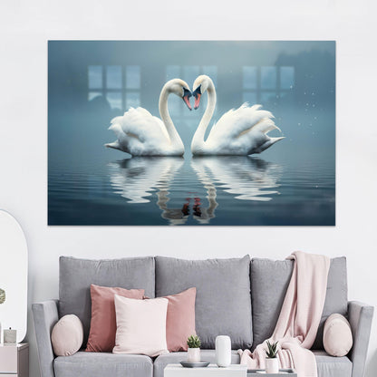 Swans Love Teacher Glass Wall Art