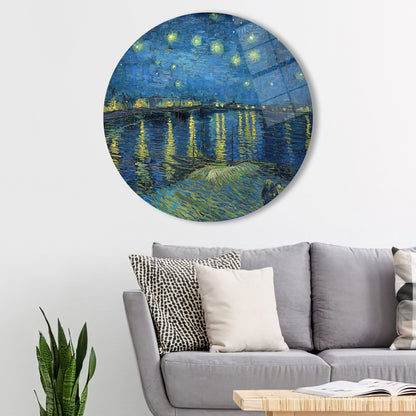Starry Night Over Rhone Glass Wall Art