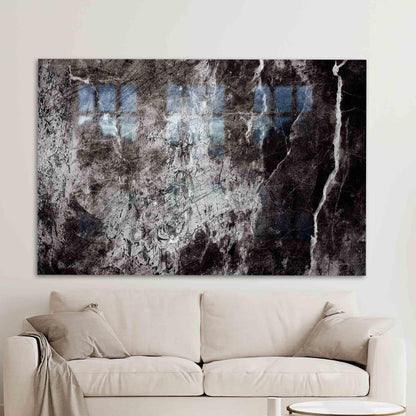 Black Alcohol Ink Glass Wall Art