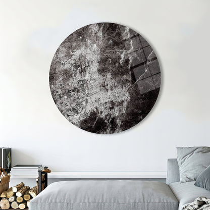 Black Alcohol Ink Glass Wall Art