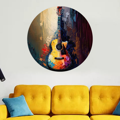 Guitarist Guitar Painting Glass Wall Art