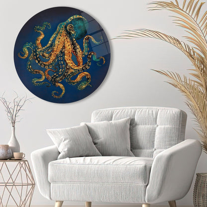 Octopus Glass Wall Art