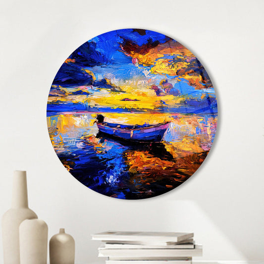 Abstract Nature Landscape Tempered Glass Wall Art - Elegant Glass Decor