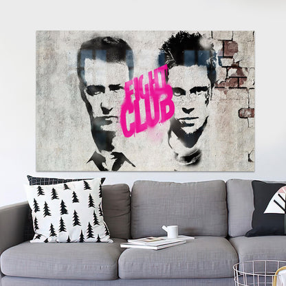 Minimalist Graffiti Glass Wall Art