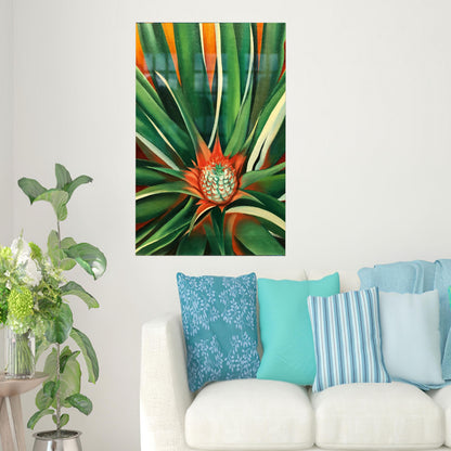 Flower Botanical Glass Wall Art