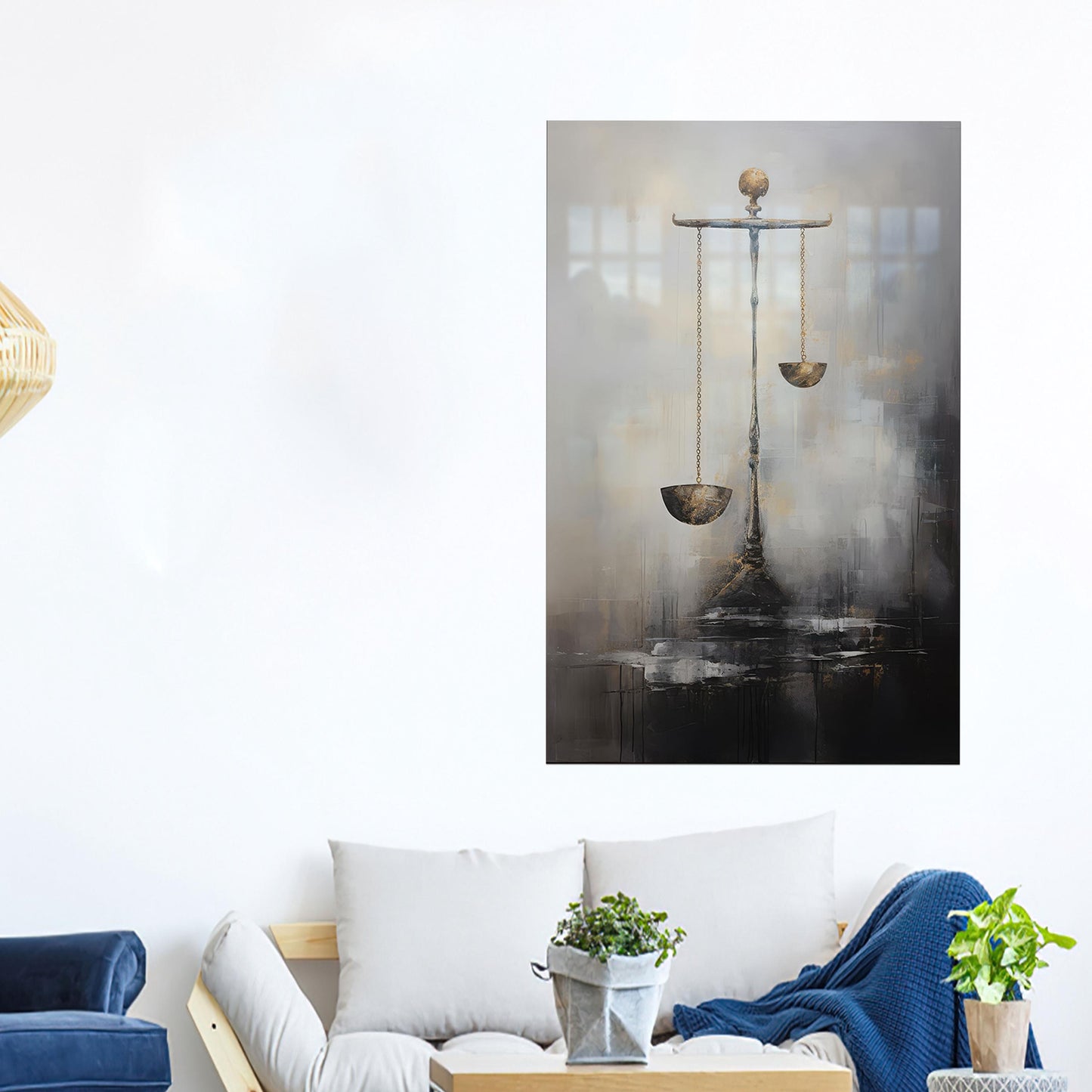 Unbalanced Scales Glass Wall Art
