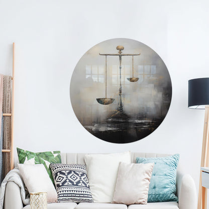 Unbalanced Scales Glass Wall Art