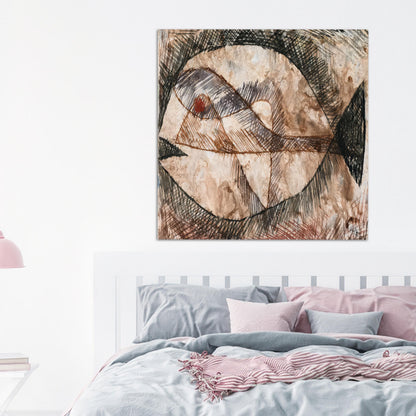 Abstract Fish Boho Par Glass Wall Art