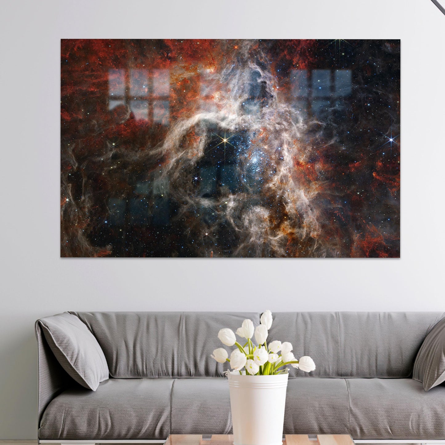 NASA Space James Webb Glass Wall Art