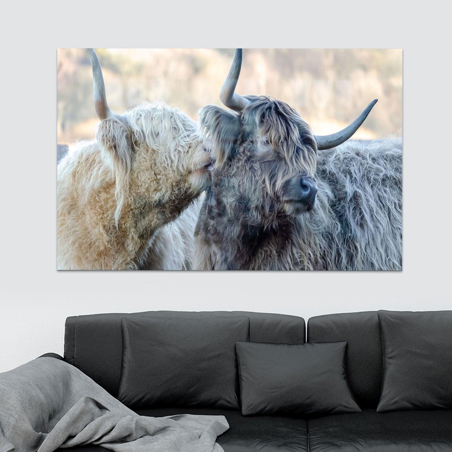 Two Ox Glass Wall Art