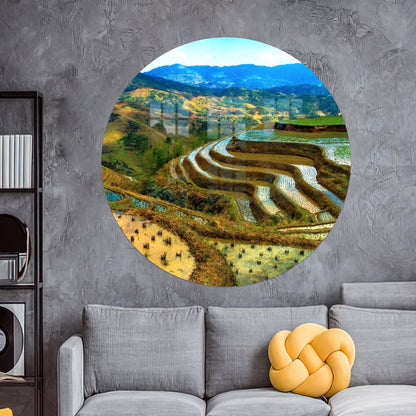Banaue Rice Terraces Nature Glass Wall Art