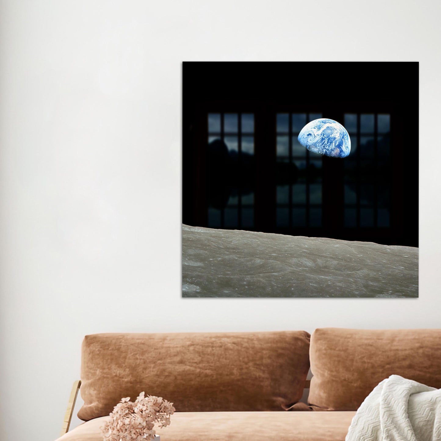 Earthrise Glass Wall Art