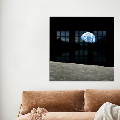 Earthrise Glass Wall Art